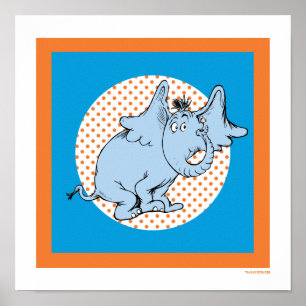 Affiche Dr. Seuss Horton Entend un Qui Points Orange