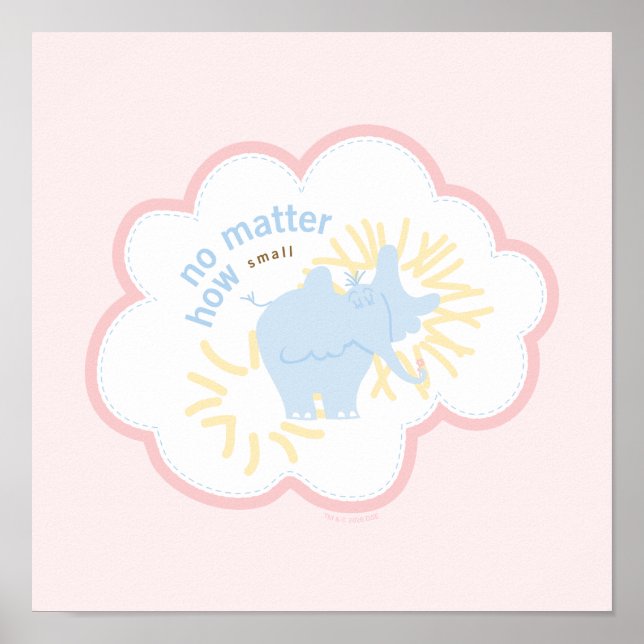 Affiche Dr. Seuss Horton | Quelle que soit sa taille (Devant)