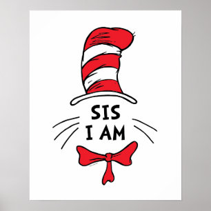 Affiche Dr Seuss   Le Chat dans le Casquette - Sis I am