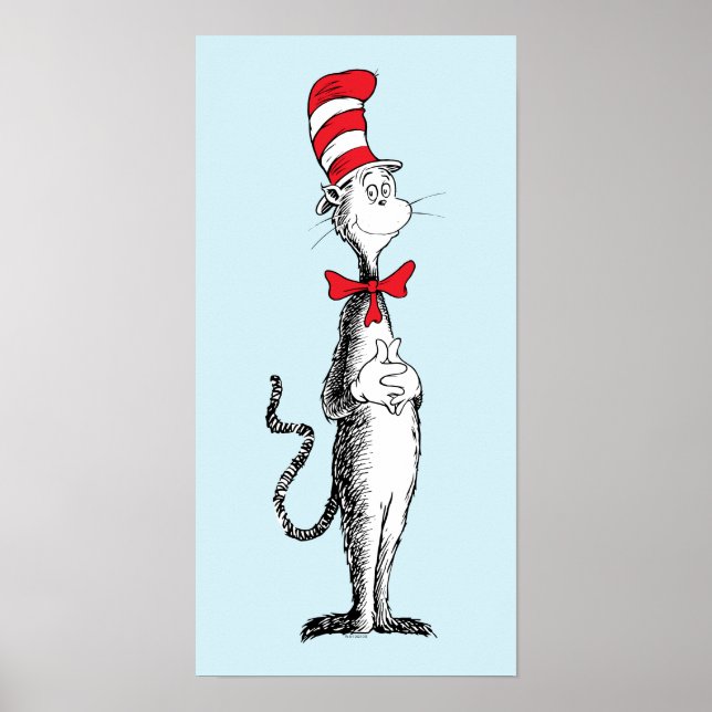 Affiche Dr. Seuss Le Chat dans le Chapeau Debout Fier (Devant)