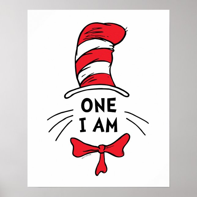 Affiche Dr. Seuss | Le Chat dans le Chapeau - Je suis uniq (Devant)
