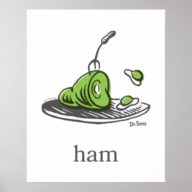 Affiche Dr. Seuss | Les Œufs verts au jambon (Devant)