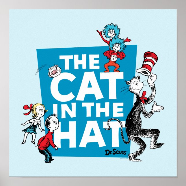 Affiche Dr. Seuss | Logo du Chat dans le Chapeau - Personn (Devant)