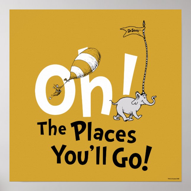 Affiche Dr. Seuss | Oh, The Places You'll Go! Rétro (Devant)
