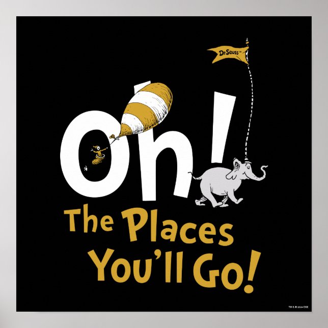 Affiche Dr. Seuss | Oh, The Places You'll Go! Rétro (Devant)