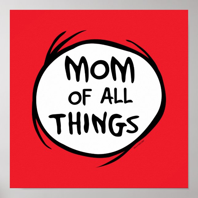 Affiche Dr. Seuss Thing One Thing Two - Maman of all Thing (Devant)