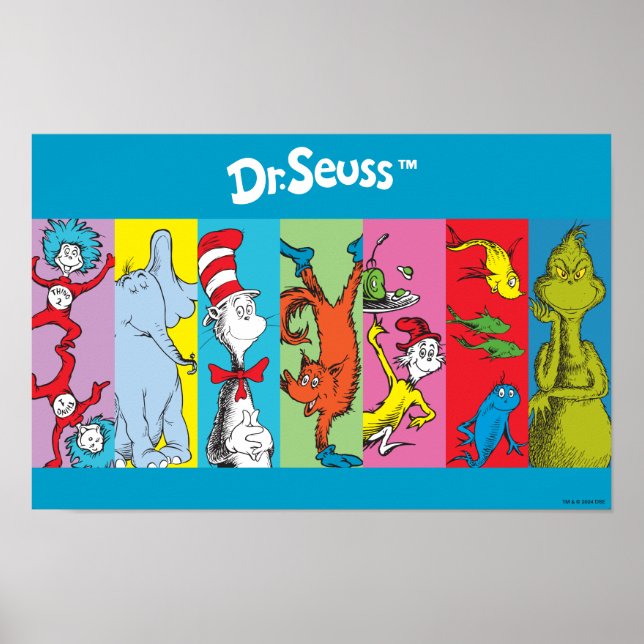 Affiche Dr. Seuss | Tranche de personnage (Devant)