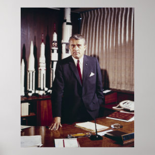 Affiche Dr Wernher von Braun Père de la science des fusées