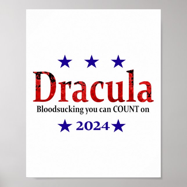 Affiche Dracula Election Sign - Drôle Halloween Et Humour (Devant)