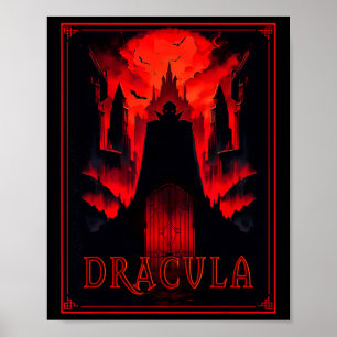 Affiche Dracula Gothique Horreur Vampire Art -halloween Va