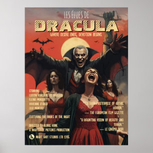 Affiche Dracula Gothique Vampire Art Horreur Sombr