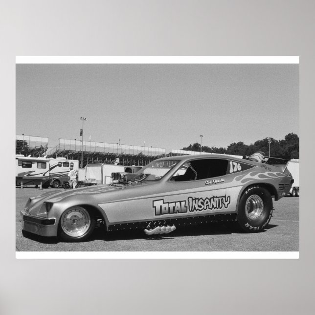 Affiche Drag vintage - Chevy Monza Funny Car (Devant)