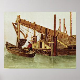 Affiche Dragage d'un canal