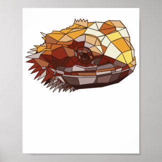 Affiche Dragon à barbe polygonale Pet Reptile Lizard