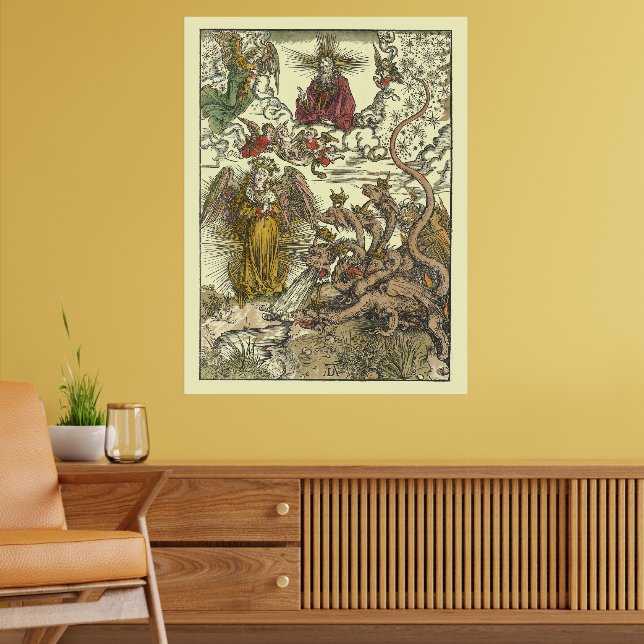 Affiche Dragon à sept têtes par Albrecht Dürer (Salon 2)