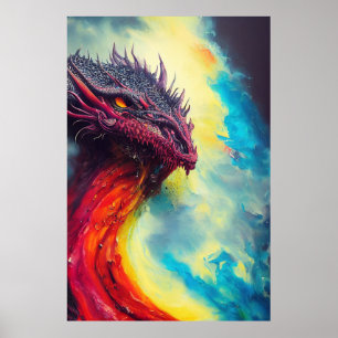 Affiche Dragon Animal Discovery Aventure Nature Planète