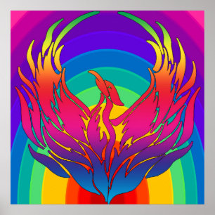 Affiche Dragon arc-en-ciel