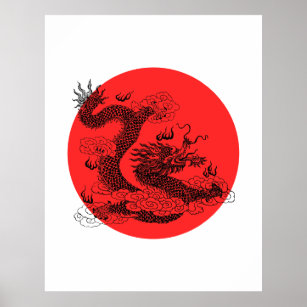 Affiche Dragon asiatique