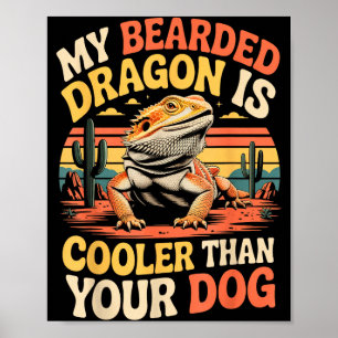 Affiche Dragon barbu Refroidisseur Reptile Animal Barbu Ba