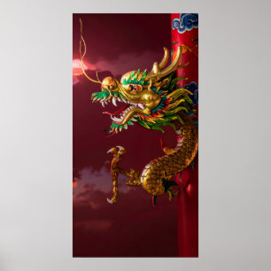 Affiche dragon chinois