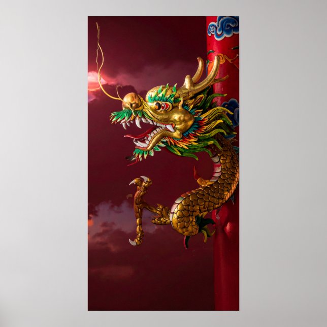 Affiche dragon chinois (Devant)