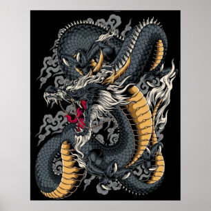Affiche Dragon chinois cool