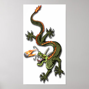Affiche Dragon chinois et Pearl