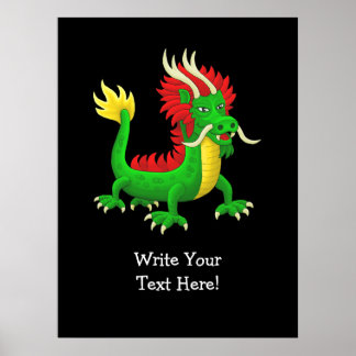 Affiche Dragon Chinois Style Moderne