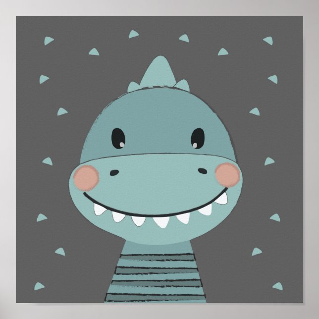 Affiche Dragon Cute Cartoon Enfants bébé garçon (Devant)