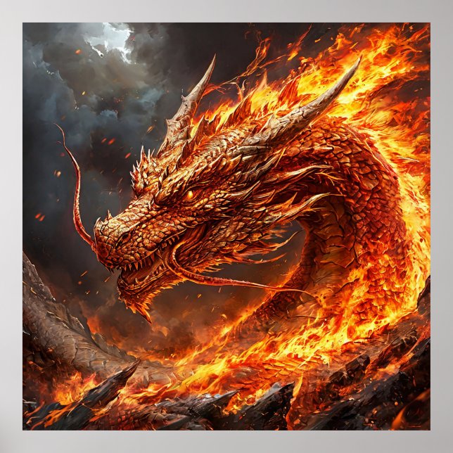 Affiche Dragon dans le feu (Devant)