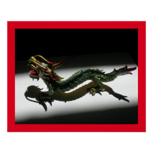 Affiche - Dragon dans les projecteurs