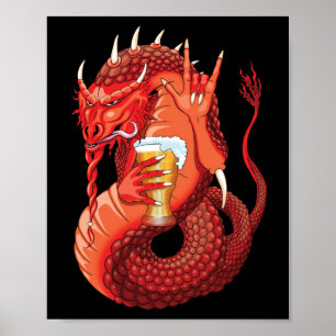 Affiche Dragon de bière