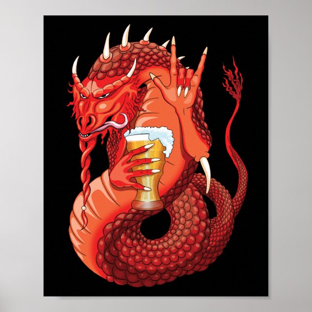 Affiche Dragon de bière (Devant)