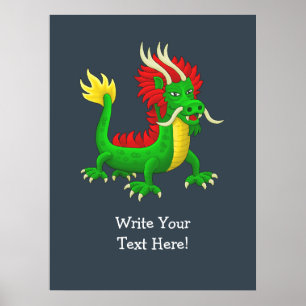 Affiche Dragon de jade chinois