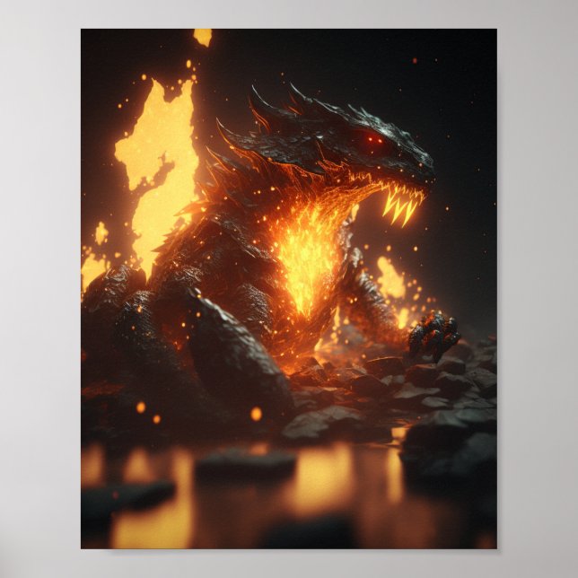 Affiche Dragon de lave (Devant)