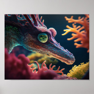 Affiche Dragon de mer verdoyant