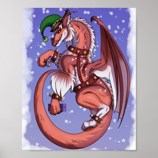 Affiche Dragon de Noël (pas de texte) (Devant)