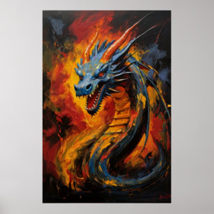 Affiche Dragon de respiration par Imaginaire