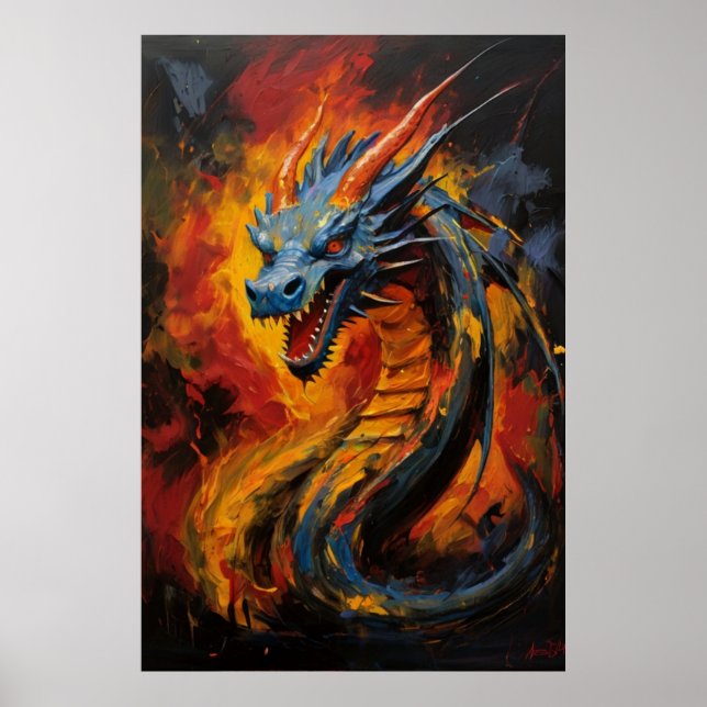 Affiche Dragon de respiration par Imaginaire (Devant)