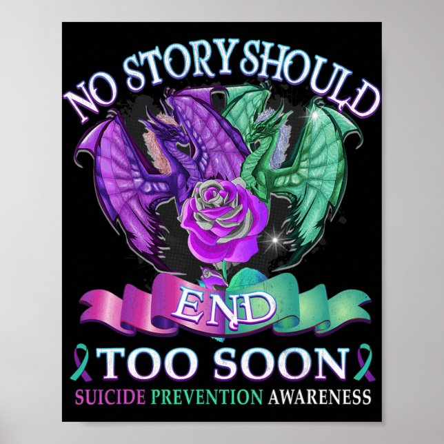 Affiche Dragon de sensibilisation au suicide Aucune histoi (Devant)
