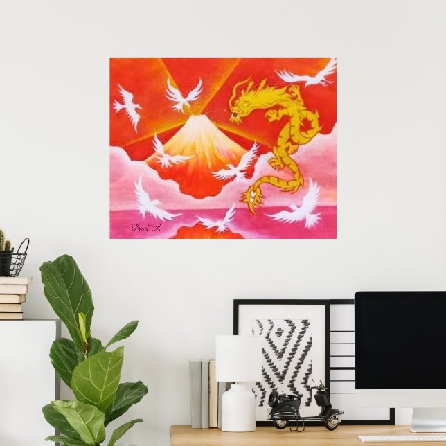 Affiche Dragon Doré★ (Bureau à domicile)