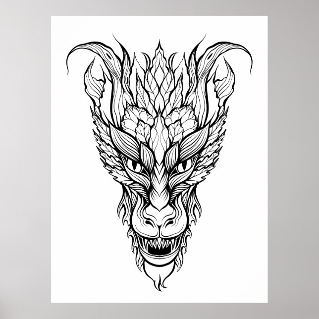 Affiche Dragon feuille (Devant)