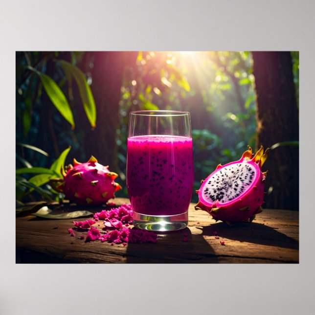 Affiche DRAGON FRUIT (Pitahaya) - EXOTIC FRUITS (Devant)