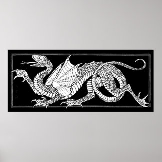 Affiche Dragon héraldique