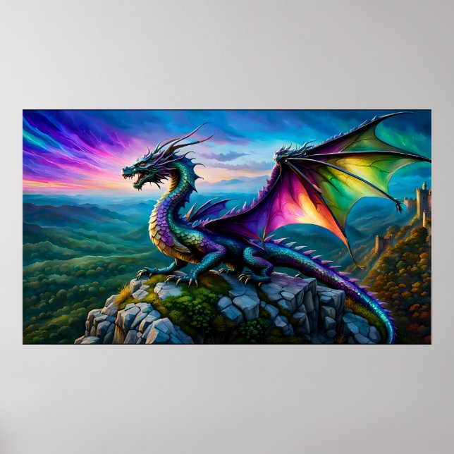 Affiche Dragon Iridescente Garde Sa Terre (Devant)