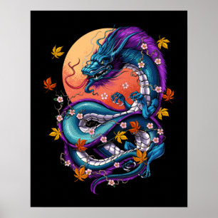 Affiche Dragon japonais