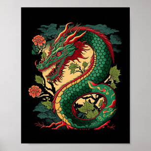 Affiche Dragon Japonais Anime Japon Dragons Chinois Tatoua