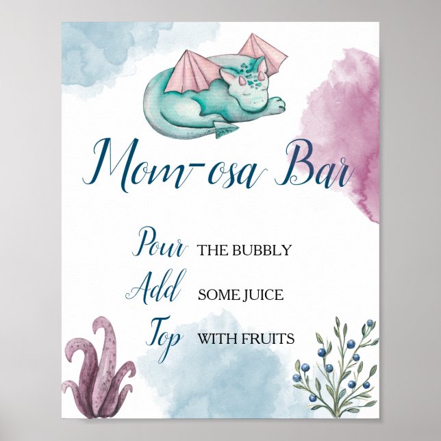 Affiche Dragon Mom-osa Bar Mimosa Bar Display Sign (Devant)