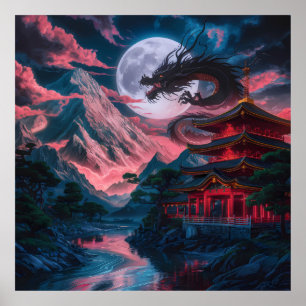 Affiche Dragon Moon Mountains