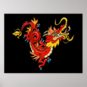 Affiche Dragon oriental